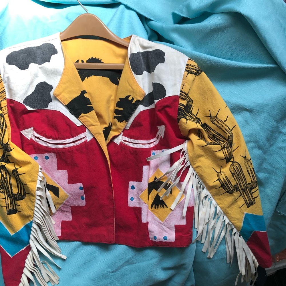 Robin Brown jacket, bolero jacket wearable art